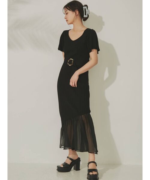 RESEXXY（リゼクシー）の「スクエアトゥチャンキーヒールサンダル（サンダル・レディース・ブラック/ブラウン/ベージュ・SMALL/MEDIUM/LARGE）」の9枚目の写真