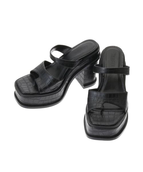 RESEXXY（リゼクシー）の「スクエアトゥチャンキーヒールサンダル（サンダル・レディース・ブラック/ブラウン/ベージュ・SMALL/MEDIUM/LARGE）」の10枚目の写真