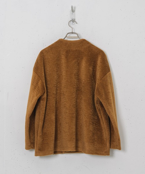 CASPER JOHN(キャスパージョン)の「Shaggy double jacket/シャギーダブルジャケット(ノーカラージャケット・メンズ・ベージュ/ブラウン・SMALL/MEDIUM/LARGE)」の20枚目の写真