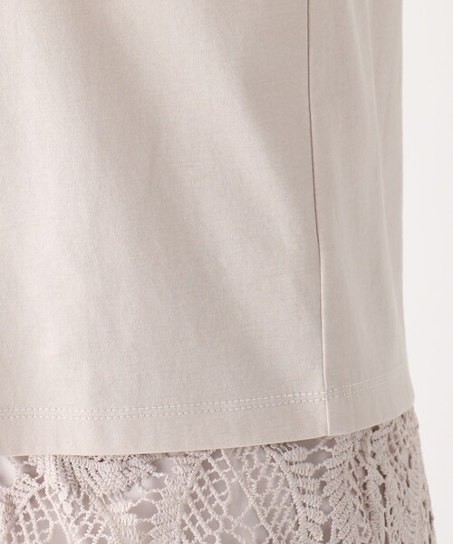 index（インデックス）の「◆コットンシルケットフロントフェイクパールカットソー【WEB限定サイズ】（Tシャツ/カットソー・レディース・ライトグレー/ネイビー/ブルー/ホワイト系/ダークベージュ・40/38/36/42）」の12枚目の写真