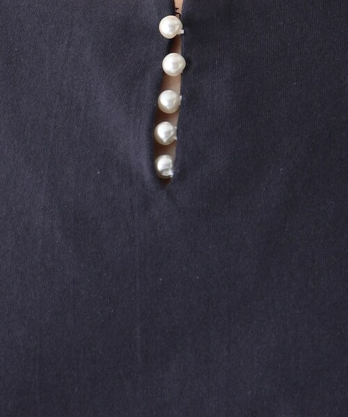 index（インデックス）の「◆コットンシルケットフロントフェイクパールカットソー【WEB限定サイズ】（Tシャツ/カットソー・レディース・ライトグレー/ネイビー/ブルー/ホワイト系/ダークベージュ・40/38/36/42）」の15枚目の写真