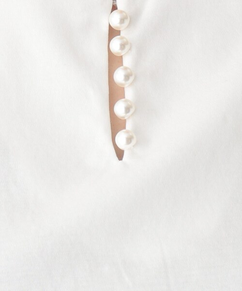 index（インデックス）の「◆コットンシルケットフロントフェイクパールカットソー【WEB限定サイズ】（Tシャツ/カットソー・レディース・ライトグレー/ネイビー/ブルー/ホワイト系/ダークベージュ・40/38/36/42）」の18枚目の写真