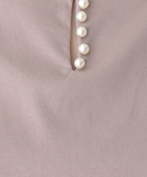 index（インデックス）の「◆コットンシルケットフロントフェイクパールカットソー【WEB限定サイズ】（Tシャツ/カットソー・レディース・ライトグレー/ネイビー/ブルー/ホワイト系/ダークベージュ・40/38/36/42）」の20枚目の写真
