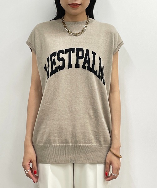 LOUNGEDRESS（ラウンジドレス）の「リネンロゴフレンチニット（Tシャツ/カットソー・レディース・ブラック/ベージュ・FREE）」の15枚目の写真