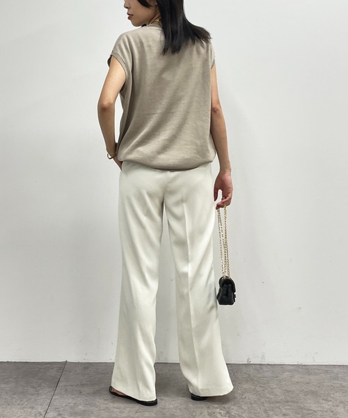 LOUNGEDRESS（ラウンジドレス）の「リネンロゴフレンチニット（Tシャツ/カットソー・レディース・ブラック/ベージュ・FREE）」の17枚目の写真