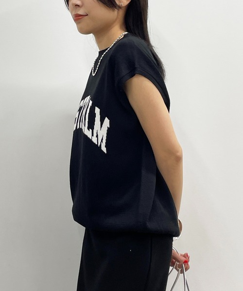 LOUNGEDRESS（ラウンジドレス）の「リネンロゴフレンチニット（Tシャツ/カットソー・レディース・ブラック/ベージュ・FREE）」の18枚目の写真