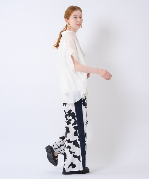 Paradise Picnic(パラダイスピクニック)の「TE VALT アートブロックプリントパンツ(その他パンツ・レディース・ブラック/ブルー・FREE)」の18枚目の写真