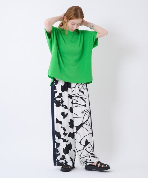 Paradise Picnic(パラダイスピクニック)の「TE VALT アートブロックプリントパンツ(その他パンツ・レディース・ブラック/ブルー・FREE)」の5枚目の写真