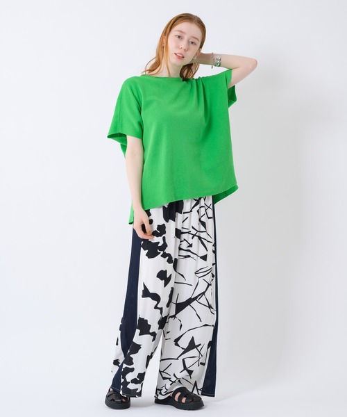 Paradise Picnic(パラダイスピクニック)の「TE VALT アートブロックプリントパンツ(その他パンツ・レディース・ブラック/ブルー・FREE)」の15枚目の写真