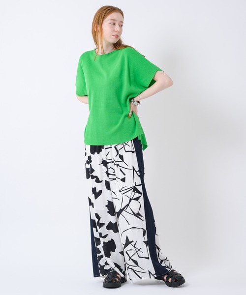 Paradise Picnic(パラダイスピクニック)の「TE VALT アートブロックプリントパンツ(その他パンツ・レディース・ブラック/ブルー・FREE)」の19枚目の写真