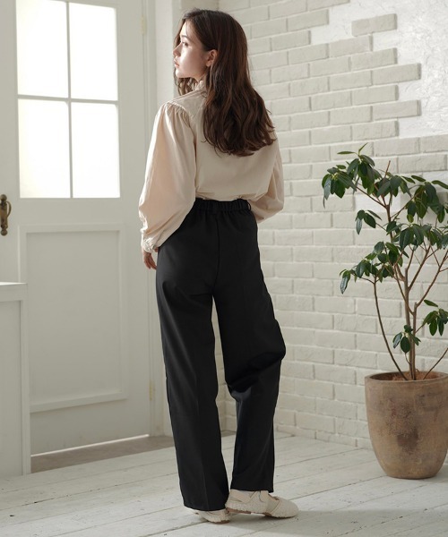t a r o s u(タロス)の「high waist slacks/ハイウェストスラックス(スラックス・レディース・ブラック/グレー・FREE)」の10枚目の写真