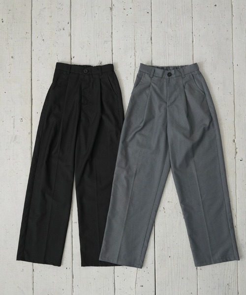 t a r o s u(タロス)の「high waist slacks/ハイウェストスラックス(スラックス・レディース・ブラック/グレー・FREE)」の14枚目の写真