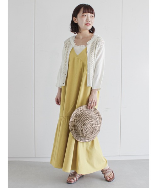 ehka sopo（エヘカソポ）の「透かし編みカーディガン（カーディガン/ボレロ・レディース・ブラック/レッド/オフホワイト/イエロー・ﾌﾘ-）」の18枚目の写真