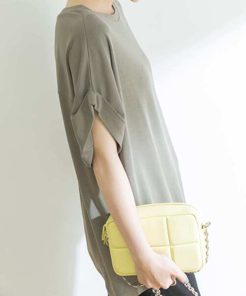 URBAN RESEARCH（アーバンリサーチ）の「relax drape Tシャツ（Tシャツ/カットソー・レディース・チャコールグレー/オフホワイト/カーキ・FREE）」の13枚目の写真