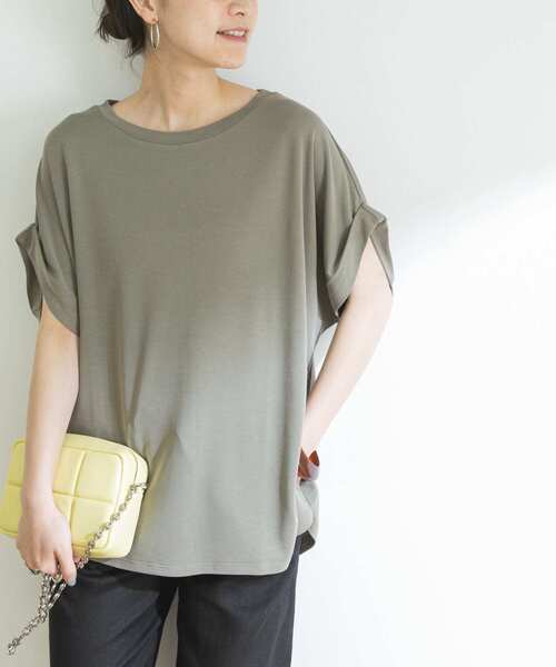 URBAN RESEARCH（アーバンリサーチ）の「relax drape Tシャツ（Tシャツ/カットソー・レディース・チャコールグレー/オフホワイト/カーキ・FREE）」の16枚目の写真