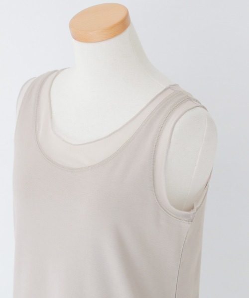 osharewalker（オシャレウォーカー）の「『シアーメッシュ切替タンクトップ』（タンクトップ・レディース・ライトグレー/ブラック/ブルー・1/2）」の12枚目の写真