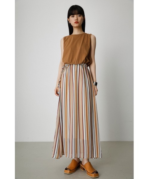 heveヘイブ　Aラインワンピース SLY | FRONT RIBBON PUFF SLEEVE ワンピース (ワンピース(ミニ