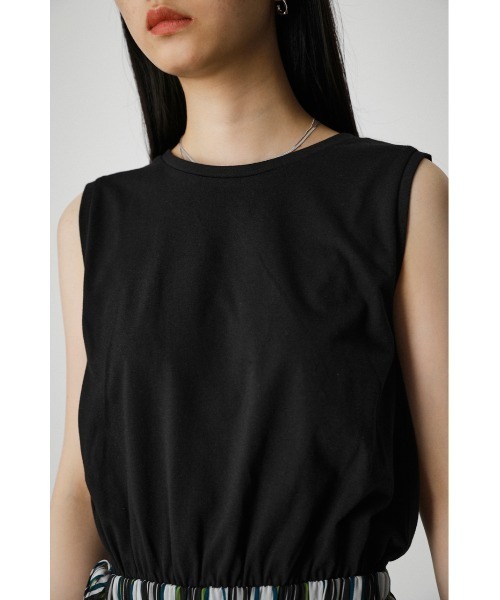 AZUL by moussy（アズールバイマウジー）の「2WAY STRIPE COMBI ONEPIECE/2WAYストライプコンビワンピース（ワンピース・レディース・グリーン系その他/ブラック系その他/ベージュ系その他・SMALL/MEDIUM）」の10枚目の写真