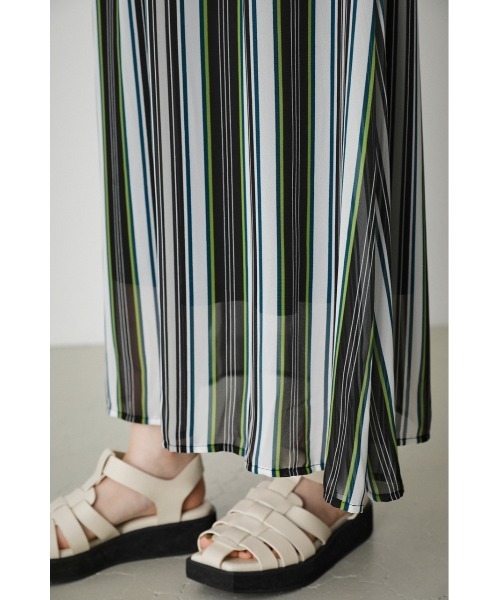 AZUL by moussy（アズールバイマウジー）の「2WAY STRIPE COMBI ONEPIECE/2WAYストライプコンビワンピース（ワンピース・レディース・グリーン系その他/ブラック系その他/ベージュ系その他・SMALL/MEDIUM）」の12枚目の写真