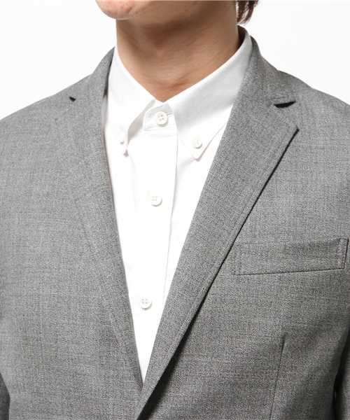 EDIFICE（エディフィス）の「◇メランジジョーゼット2Bジャケット（テーラードジャケット・メンズ・グレー/グリーン/ネイビー・44/46/48）」の8枚目の写真