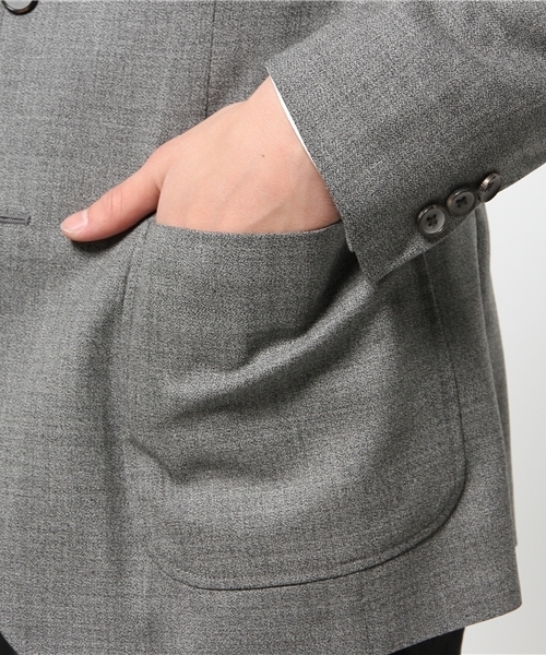 EDIFICE（エディフィス）の「◇メランジジョーゼット2Bジャケット（テーラードジャケット・メンズ・グレー/グリーン/ネイビー・44/46/48）」の14枚目の写真