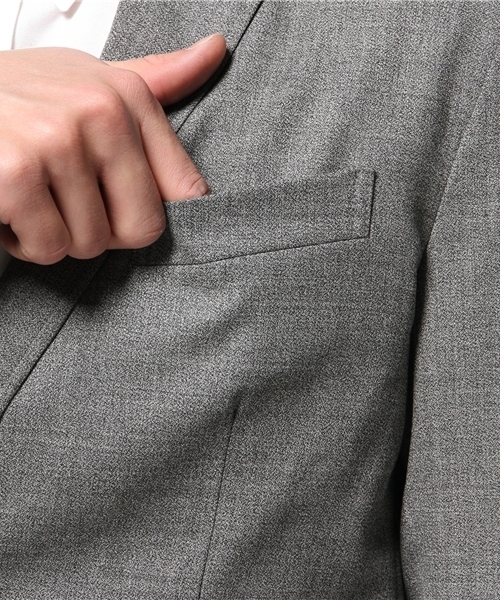 EDIFICE（エディフィス）の「◇メランジジョーゼット2Bジャケット（テーラードジャケット・メンズ・グレー/グリーン/ネイビー・44/46/48）」の15枚目の写真