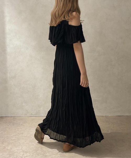 apres jour clair(アプレジュールクレア)の「【apres jour clair】ワッシャークリンクル2WAYワンピース【ZOZOTOWN限定アイテム】(ワンピース・レディース・ブラック/グリーン/アイボリー・X-LARGE/フリー)」の3枚目の写真