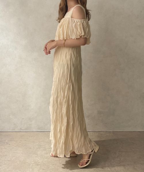 apres jour clair(アプレジュールクレア)の「【apres jour clair】ワッシャークリンクル2WAYワンピース【ZOZOTOWN限定アイテム】(ワンピース・レディース・ブラック/グリーン/アイボリー・X-LARGE/フリー)」の9枚目の写真