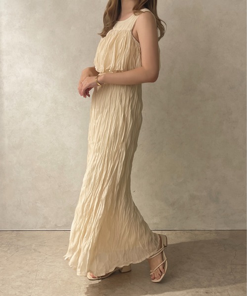 apres jour clair(アプレジュールクレア)の「【apres jour clair】ワッシャークリンクル2WAYワンピース【ZOZOTOWN限定アイテム】(ワンピース・レディース・ブラック/グリーン/アイボリー・X-LARGE/フリー)」の10枚目の写真