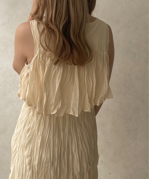 apres jour clair(アプレジュールクレア)の「【apres jour clair】ワッシャークリンクル2WAYワンピース【ZOZOTOWN限定アイテム】(ワンピース・レディース・ブラック/グリーン/アイボリー・X-LARGE/フリー)」の19枚目の写真