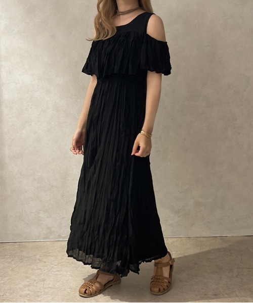 apres jour clair(アプレジュールクレア)の「【apres jour clair】ワッシャークリンクル2WAYワンピース【ZOZOTOWN限定アイテム】(ワンピース・レディース・ブラック/グリーン/アイボリー・X-LARGE/フリー)」の15枚目の写真