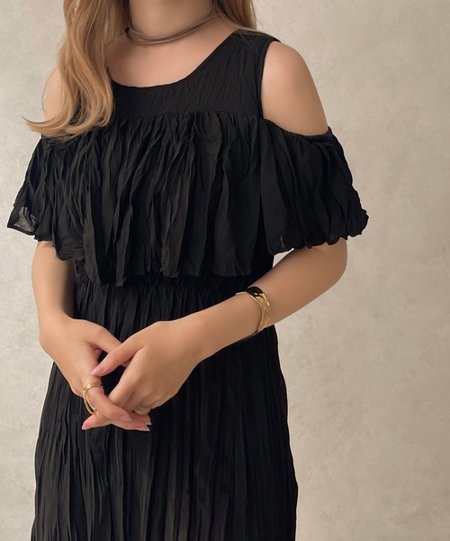 apres jour clair(アプレジュールクレア)の「【apres jour clair】ワッシャークリンクル2WAYワンピース【ZOZOTOWN限定アイテム】(ワンピース・レディース・ブラック/グリーン/アイボリー・X-LARGE/フリー)」の11枚目の写真