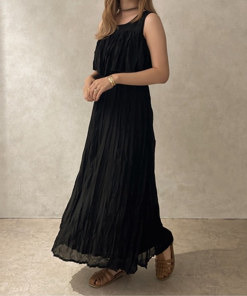 apres jour clair(アプレジュールクレア)の「【apres jour clair】ワッシャークリンクル2WAYワンピース【ZOZOTOWN限定アイテム】(ワンピース・レディース・ブラック/グリーン/アイボリー・X-LARGE/フリー)」の20枚目の写真