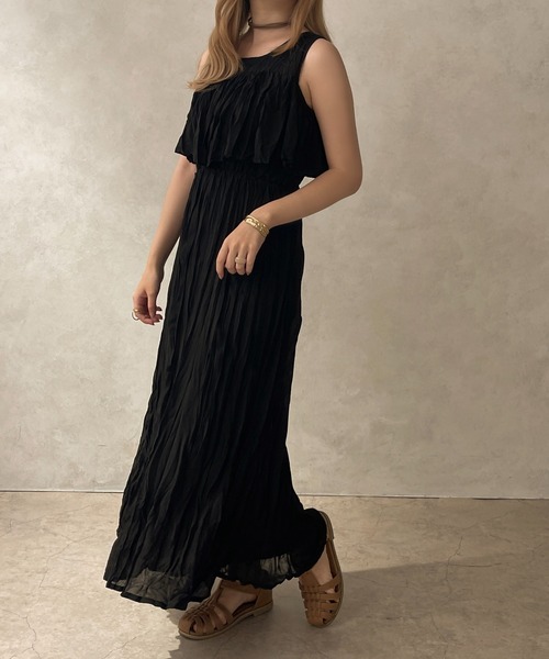 apres jour clair(アプレジュールクレア)の「【apres jour clair】ワッシャークリンクル2WAYワンピース【ZOZOTOWN限定アイテム】(ワンピース・レディース・ブラック/グリーン/アイボリー・X-LARGE/フリー)」の16枚目の写真