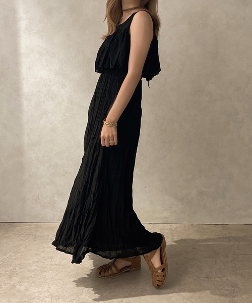 apres jour clair(アプレジュールクレア)の「【apres jour clair】ワッシャークリンクル2WAYワンピース【ZOZOTOWN限定アイテム】(ワンピース・レディース・ブラック/グリーン/アイボリー・X-LARGE/フリー)」の12枚目の写真