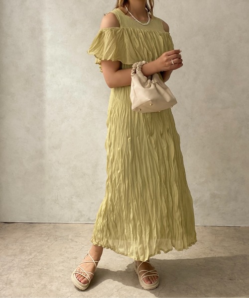 apres jour clair(アプレジュールクレア)の「【apres jour clair】ワッシャークリンクル2WAYワンピース【ZOZOTOWN限定アイテム】(ワンピース・レディース・ブラック/グリーン/アイボリー・X-LARGE/フリー)」の21枚目の写真