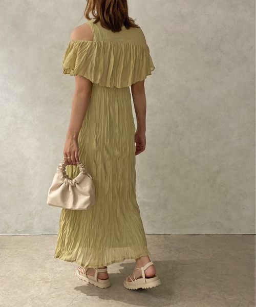 apres jour clair(アプレジュールクレア)の「【apres jour clair】ワッシャークリンクル2WAYワンピース【ZOZOTOWN限定アイテム】(ワンピース・レディース・ブラック/グリーン/アイボリー・X-LARGE/フリー)」の13枚目の写真