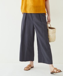 human woman | リネンコットンセミワイドパンツ(その他パンツ)