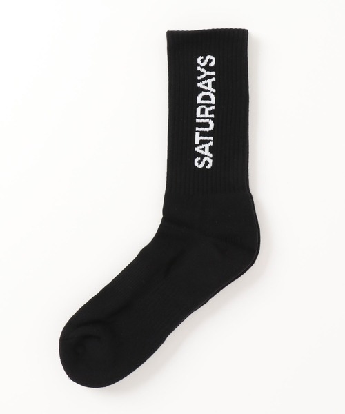 Saturdays NYC(サタデーズ ニューヨークシティ )の「Saturdays Logo Sock(ソックス/靴下・メンズ・オフホワイト/パープル/ブラック・FREE)」の4枚目の写真