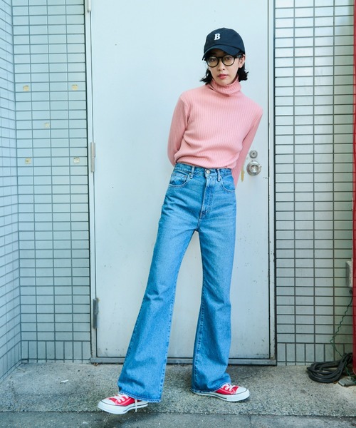 Auntie Rosa Holiday（アンティローザホリデー）の「フィンガーホールカラーリブニットタートル（ニット/セーター・レディース・ブラック/パープル/ピンク/オレンジ/ブルー/グリーン/ライトグリーン/アイボリー・FREE）」の20枚目の写真