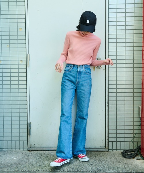 Auntie Rosa Holiday（アンティローザホリデー）の「フィンガーホールカラーリブニットタートル（ニット/セーター・レディース・ブラック/パープル/ピンク/オレンジ/ブルー/グリーン/ライトグリーン/アイボリー・FREE）」の21枚目の写真