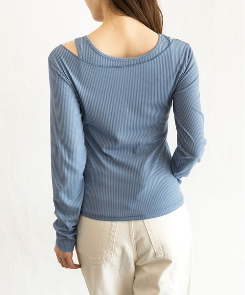 Alite cloth（アリーテクロス）の「オフショルダーカットソー&タンクトップSETアンサンブル（アンサンブル・レディース・ブラック/オフホワイト/ブルー/ライトイエロー・FREE）」の13枚目の写真