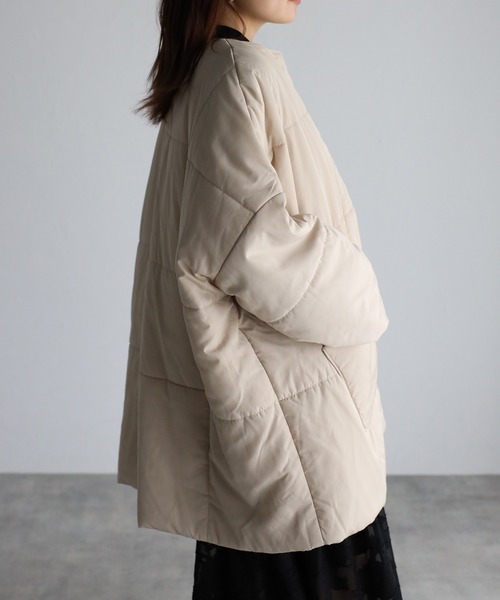 sakishimatokyo（サキシマトーキョー）の「【マフラー付き】エコダウン/ダウンジャケット/パディングコート（ダウンジャケット/コート・レディース・ホワイト/ブラック/グレー/アイボリー/ベージュ・FREE）」の20枚目の写真