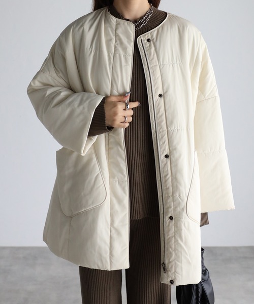 sakishimatokyo（サキシマトーキョー）の「【マフラー付き】エコダウン/ダウンジャケット/パディングコート（ダウンジャケット/コート・レディース・ホワイト/ブラック/グレー/アイボリー/ベージュ・FREE）」の8枚目の写真