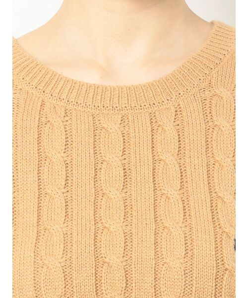 EMODA（エモダ）の「ケーブルショートニット（ニット/セーター・レディース・グレー/ブラック/ネイビー/ベージュ・FREE）」の19枚目の写真