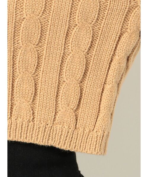 EMODA（エモダ）の「ケーブルショートニット（ニット/セーター・レディース・グレー/ブラック/ネイビー/ベージュ・FREE）」の17枚目の写真