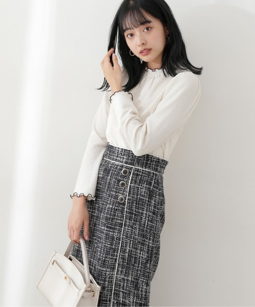 松本【新品タグ付き】プロポーションボディドレッシング　ツイードスカート 松本【新品タグ付き】プロポーションボディドレッシング ツイード