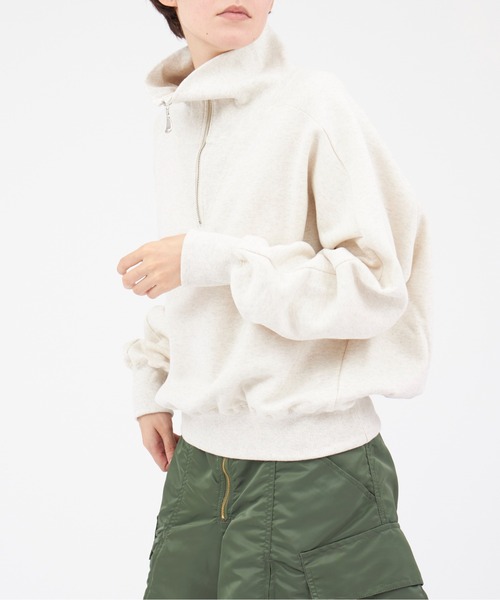 RUMCHE(ラムシェ)の「RUMCHE Zip Sweat Tops(スウェット・レディース・ライトグレー・FREE)」の4枚目の写真