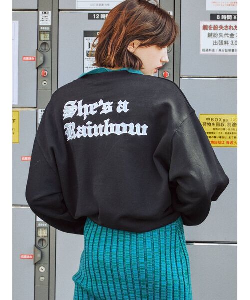 jouetie（ジュエティ）の「バックサテンロゴプルオーバー（スウェット・レディース・レッド/ブラック/オフホワイト・MEDIUM）」の3枚目の写真