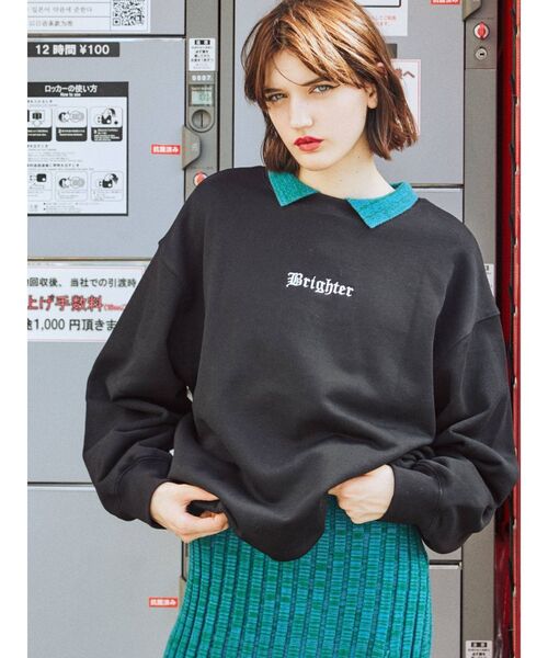 jouetie（ジュエティ）の「バックサテンロゴプルオーバー（スウェット・レディース・レッド/ブラック/オフホワイト・MEDIUM）」の4枚目の写真